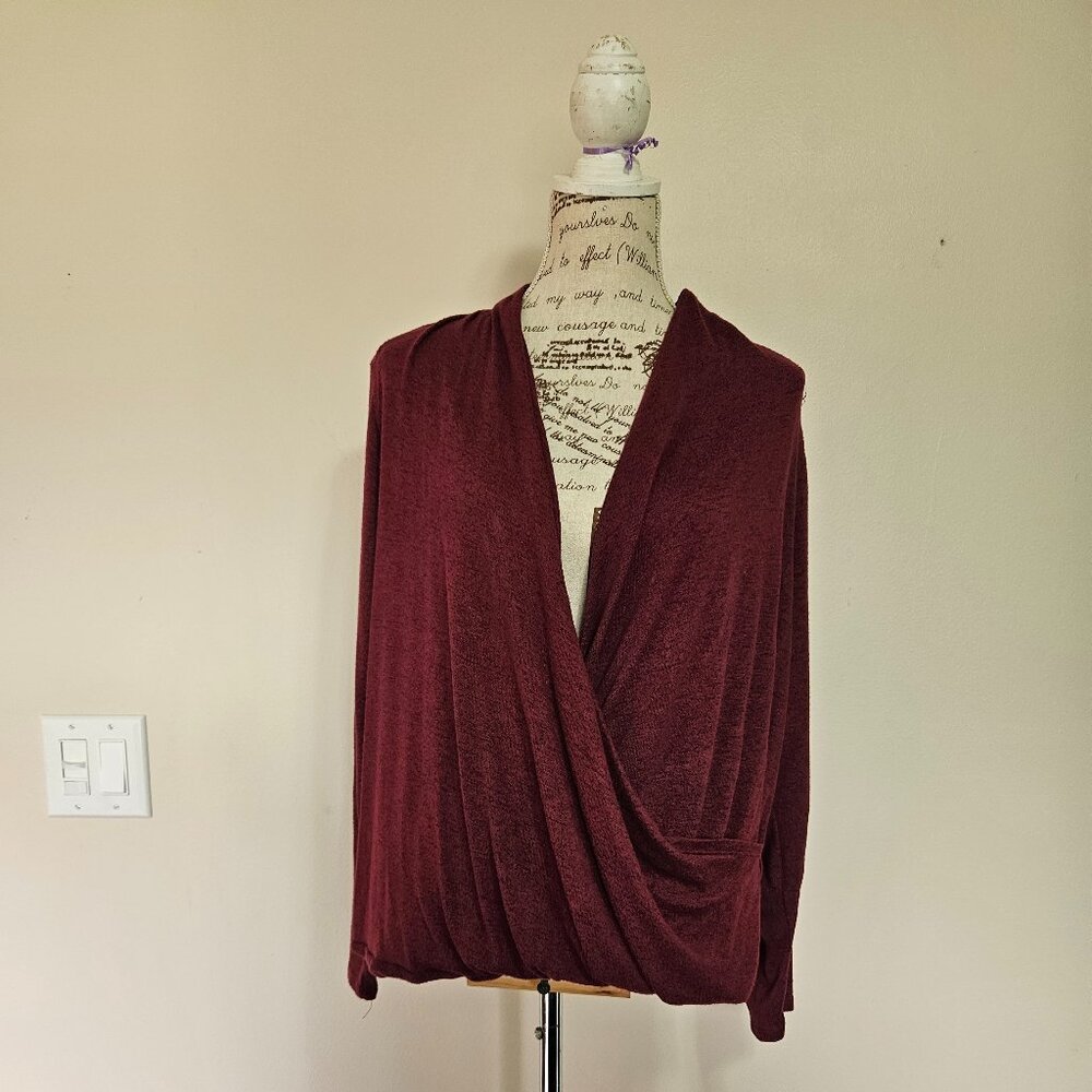 Burgundy Cross Over Top